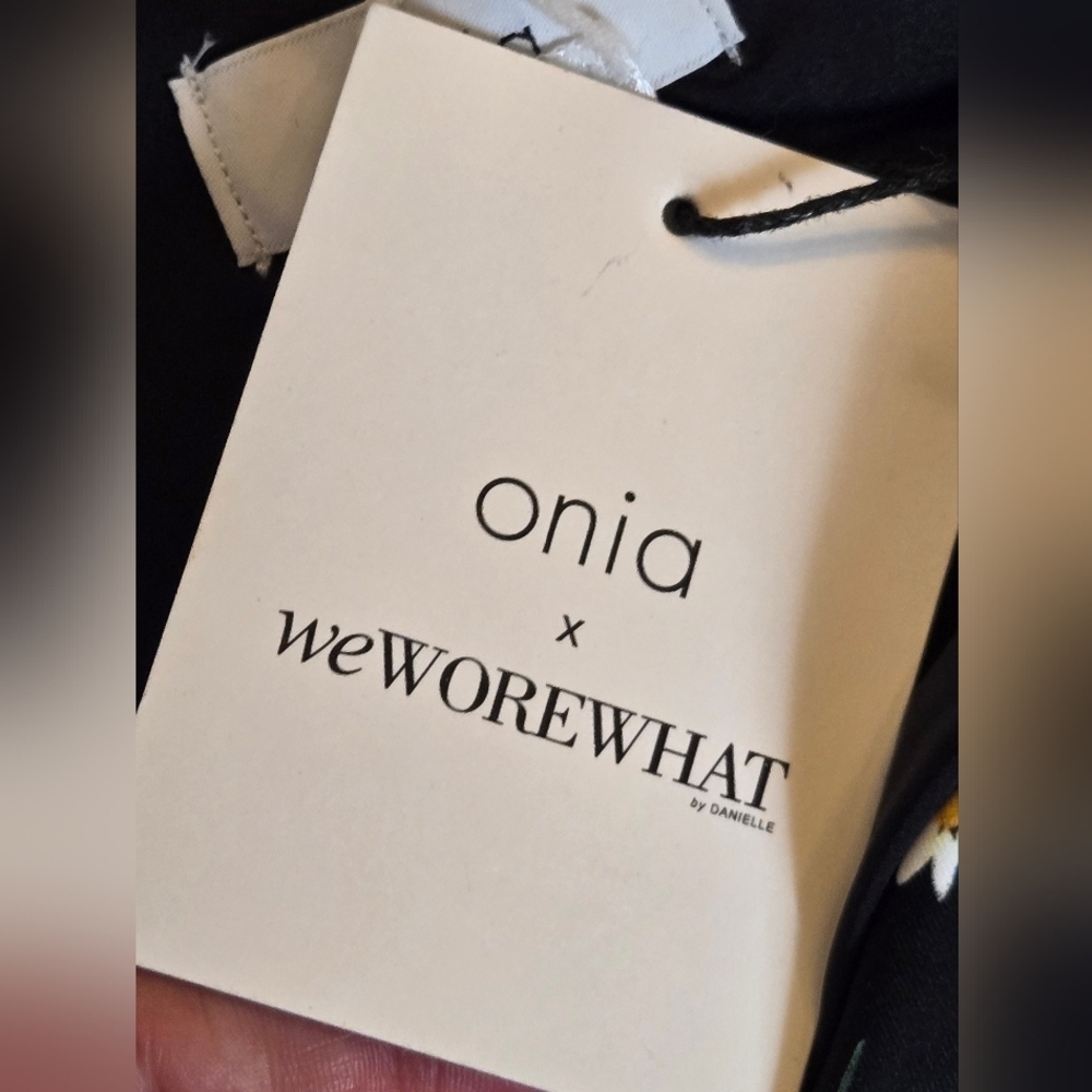 Onia X WeWoreWhat Black and White Daisy Bikini Bottom Large NWT (7834) - Picture 10 of 10